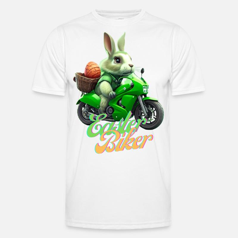 Easter Biker - Der Osterhase wird zum Biker Männer Funktions-T-Shirt