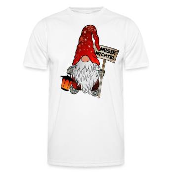 Musik Wichtel – Weihnachtsgnom - Männer Funktions-T-Shirt - Weiß - Vorne - AI Model Male 178 dark (178cm)