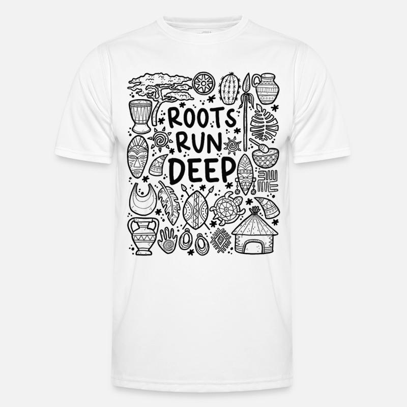 Roots Run Deep – African Roots - Men's Functional T-Shirt - white