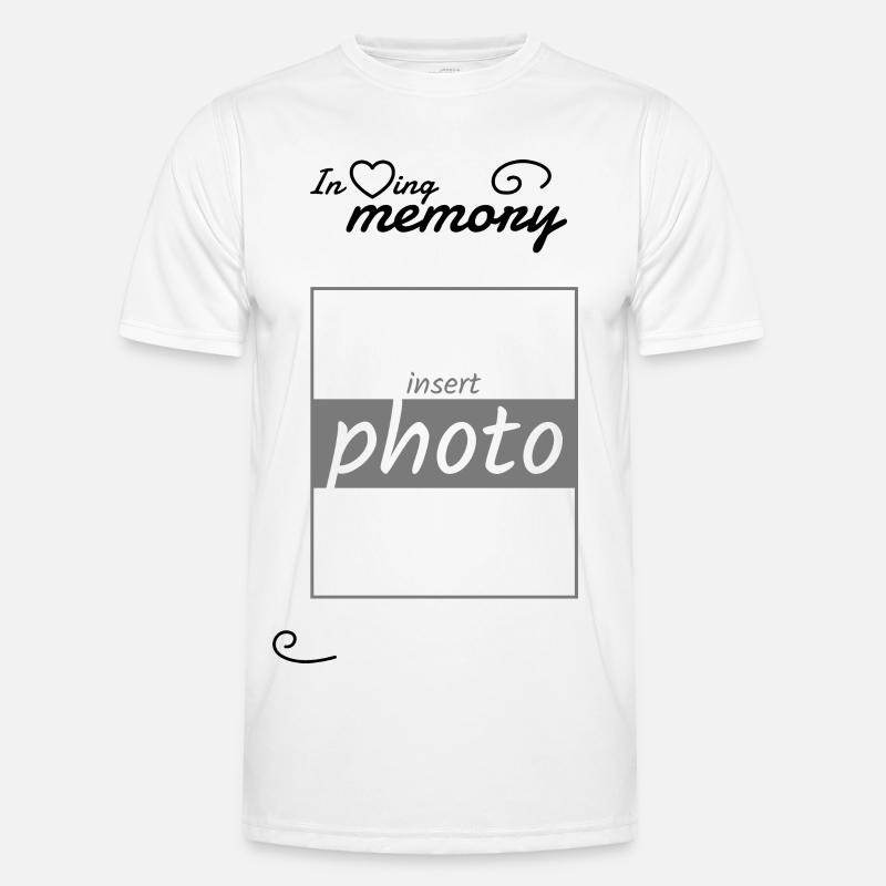 In Erinnerung an - eigenes Bild einfügen - Männer Funktions-T-Shirt - Weiß