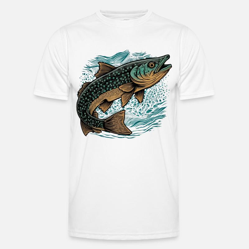Fish Artwork Men's Functional T-Shirt