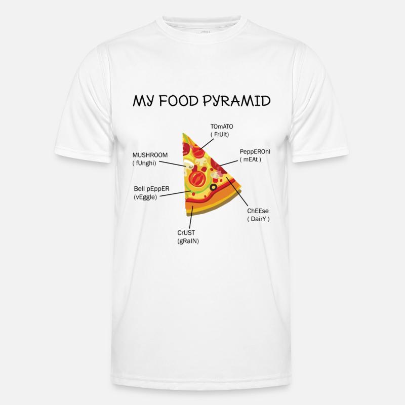 Pizza - Ma pyramide alimentaire T-shirt sport Homme