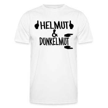 Helmut und Dunkelmut Fun T-Shirt - Männer Funktions-T-Shirt - Weiß - Vorne - AI Model Male 178 dark (178cm)