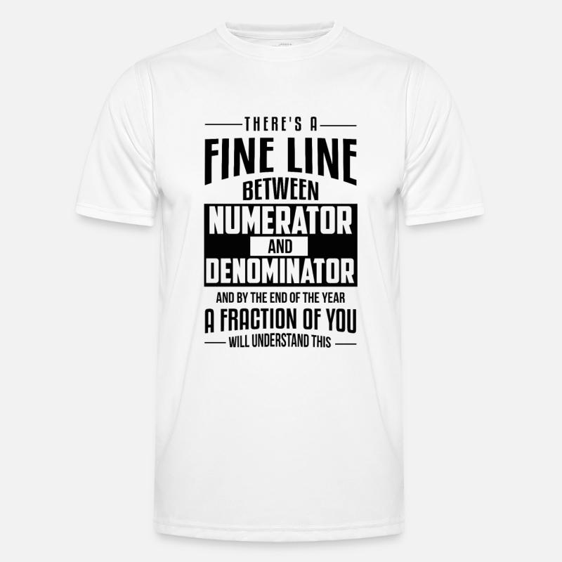 maths - Men's Functional T-Shirt - white