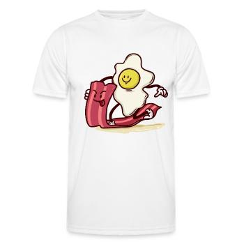 Ei reitet Bacon-Scheibe - Männer Funktions-T-Shirt - Weiß - Vorne - AI Model Male 178 dark (178cm)