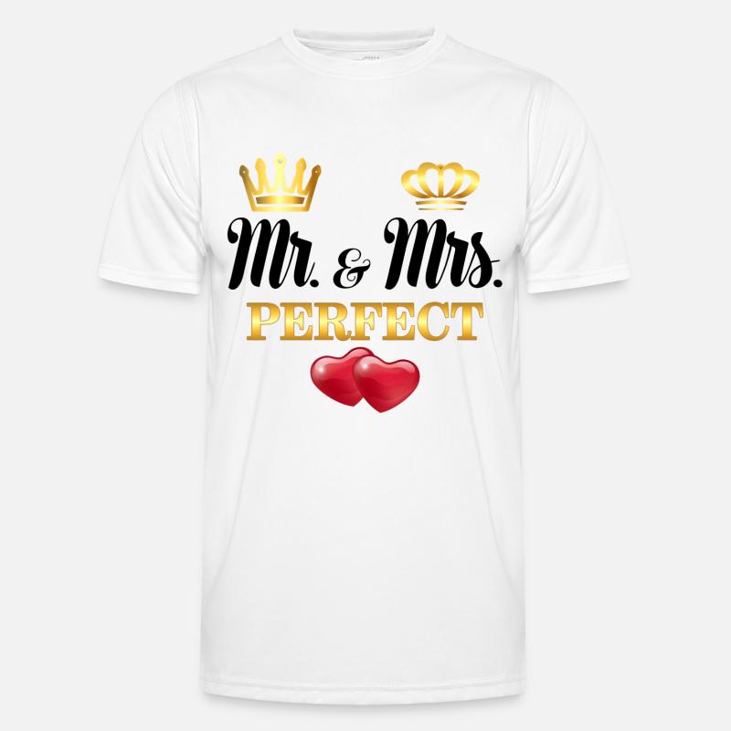 Mr & Mrs Perfect - Men's Functional T-Shirt - white