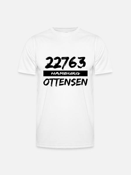 22763 Hamburg Ottensen, Germany - Men's Functional T-Shirt - white