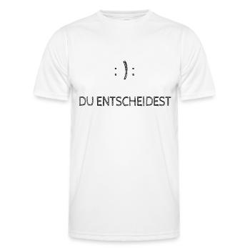 Du entscheidest Motivation - Männer Funktions-T-Shirt - Weiß - Vorne - AI Model Male 178 dark (178cm)