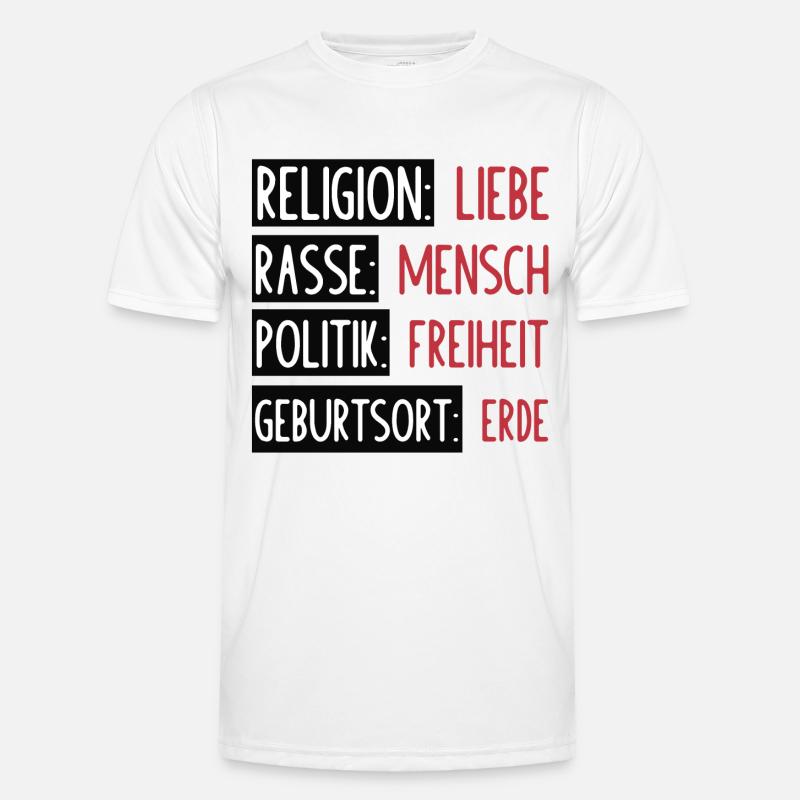 Statement - Keine Trennung oder Spaltung - Männer Funktions-T-Shirt - Weiß