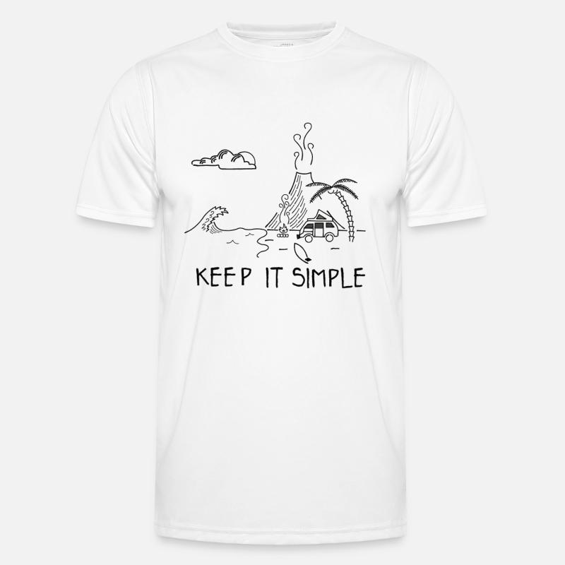 Keep it simple surfing - Men's Functional T-Shirt - white