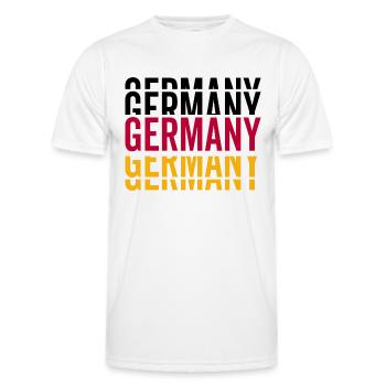 Germany Germany Lettering National Team - Men's Functional T-Shirt - white - Front - AI Model Male 178 dark (178cm)