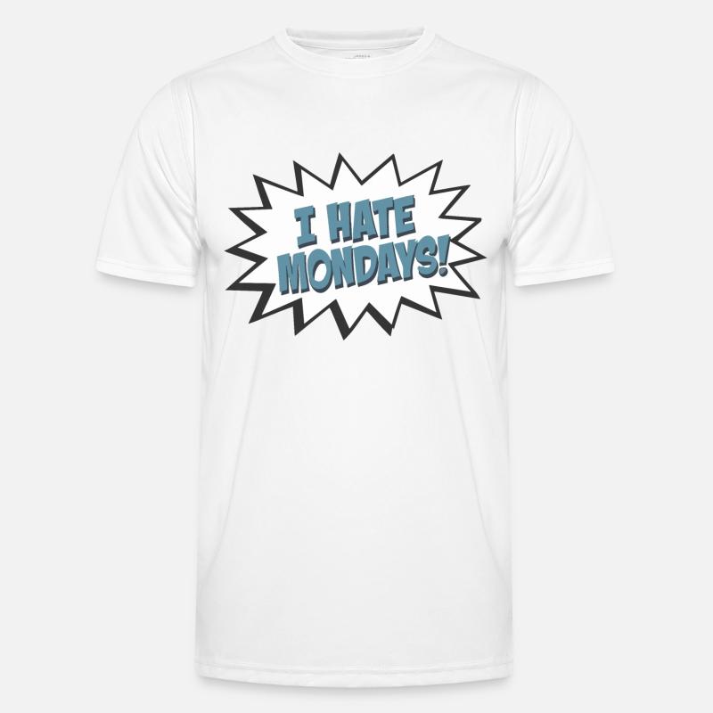 Speech Bubble I Hate Mondays - Men's Functional T-Shirt - white