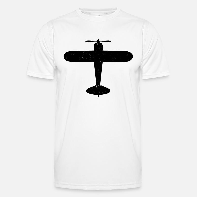 Airplane Propeller Plane Flying Men's Functional T-Shirt