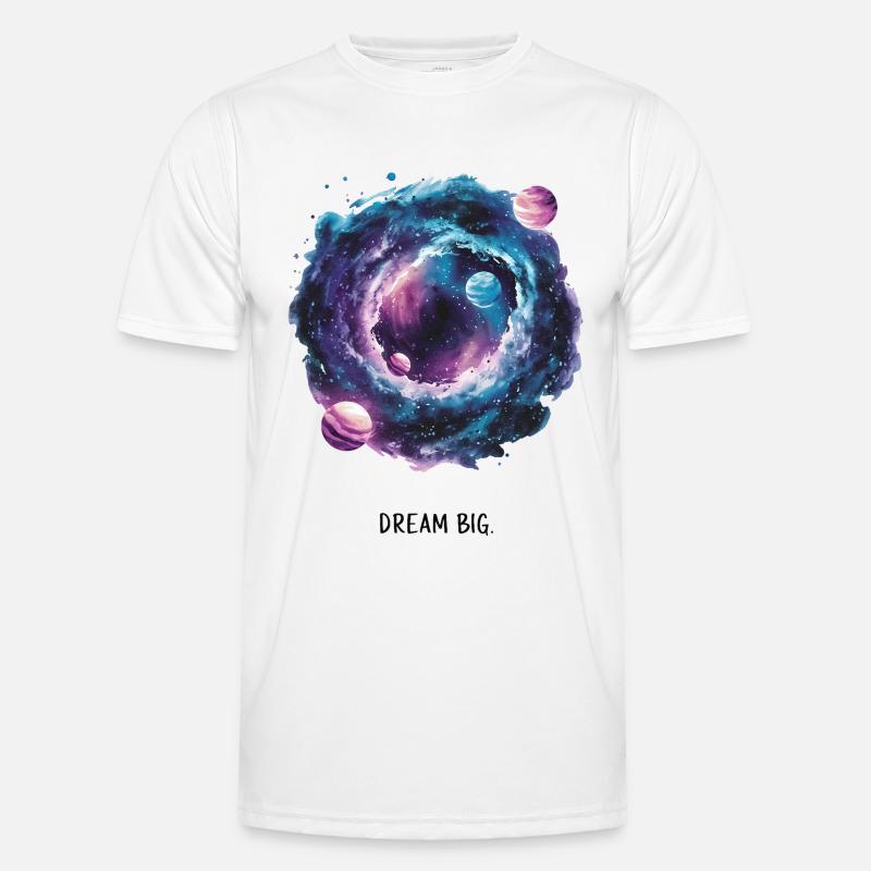 Galactic Dreams Think Big - Men's Functional T-Shirt - white