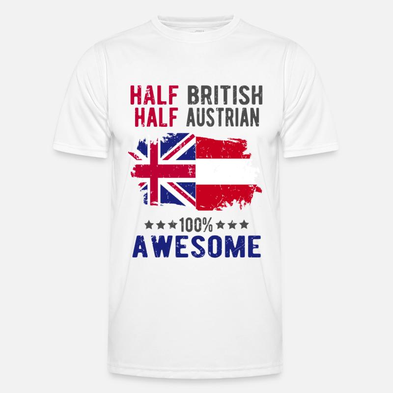 Half British Half Austrian - Men's Functional T-Shirt - white