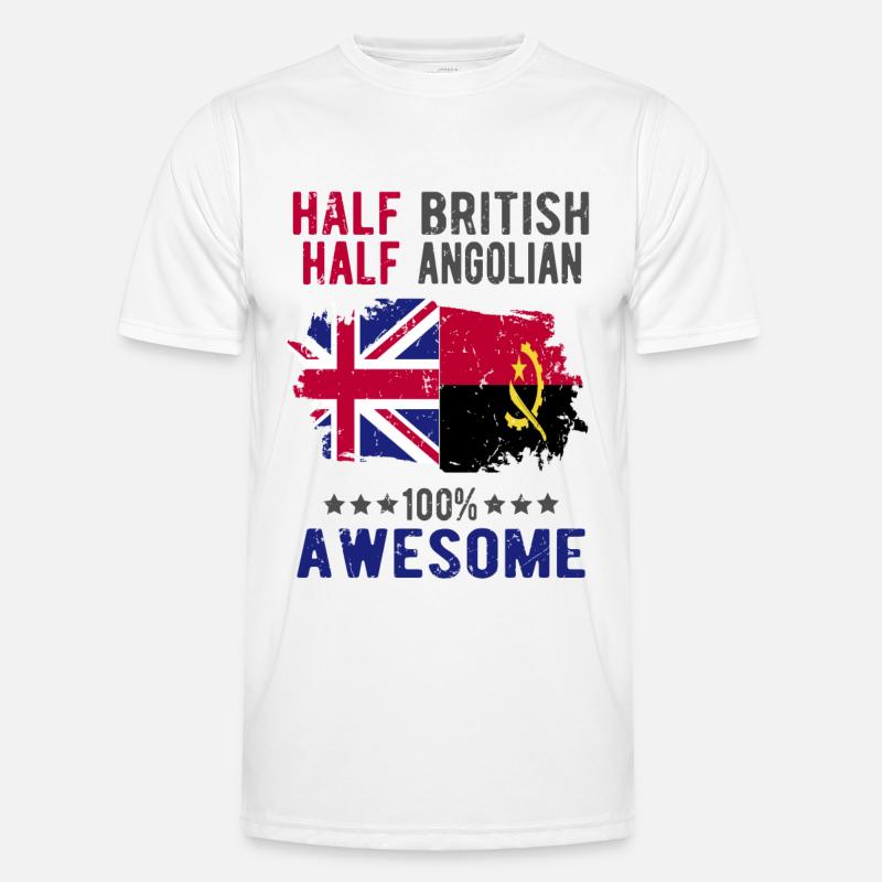 Halb Brite Halb Angolier - Männer Funktions-T-Shirt - Weiß