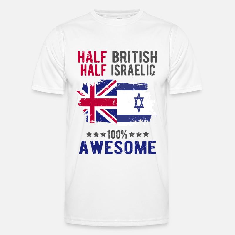 Half British Half Isreali - Men's Functional T-Shirt - white