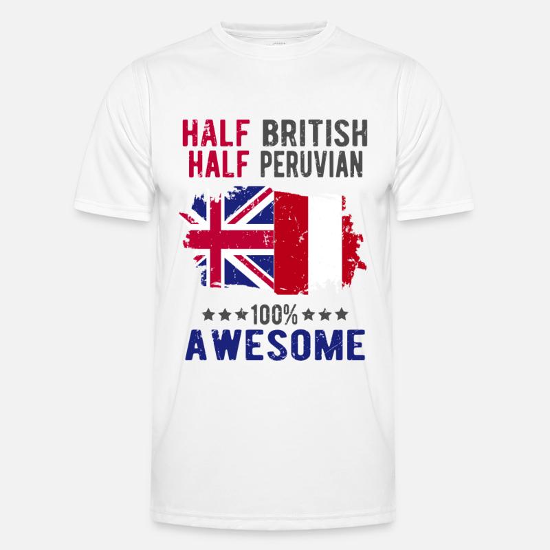 Half British Half Peruvian - Men's Functional T-Shirt - white