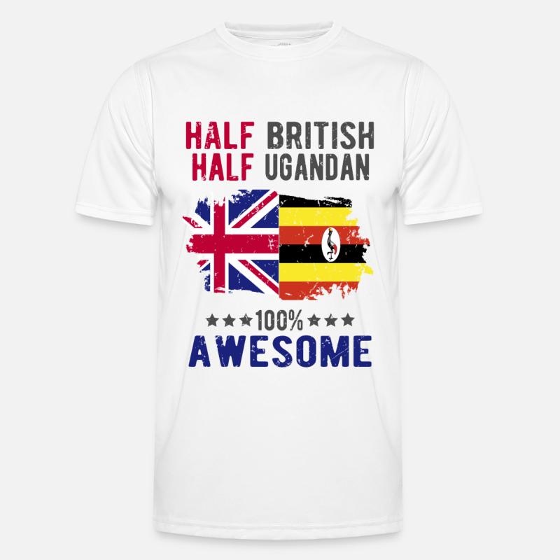 Halb Brite Halb Ugander Männer Funktions-T-Shirt
