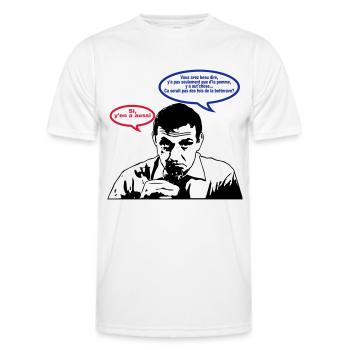 si y'en a aussi lino ventura - T-shirt sport Homme - blanc - Devant - AI Model Male 178 dark (178cm)