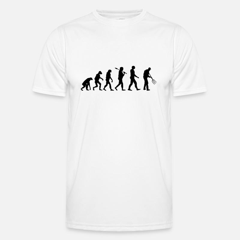 Farmer pitchfork evolution - Men's Functional T-Shirt - white