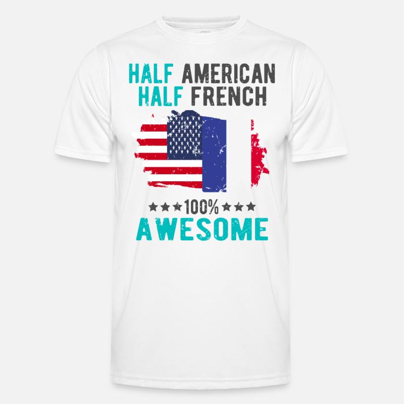 Half American Half American - Men's Functional T-Shirt - white