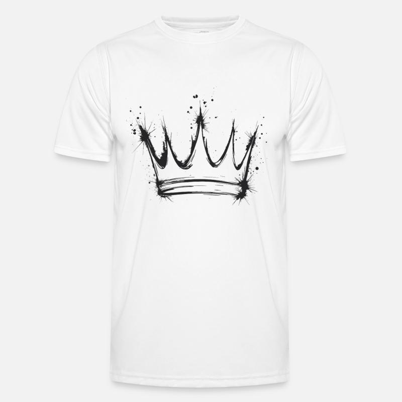 Krone Splash Art Männer Funktions-T-Shirt