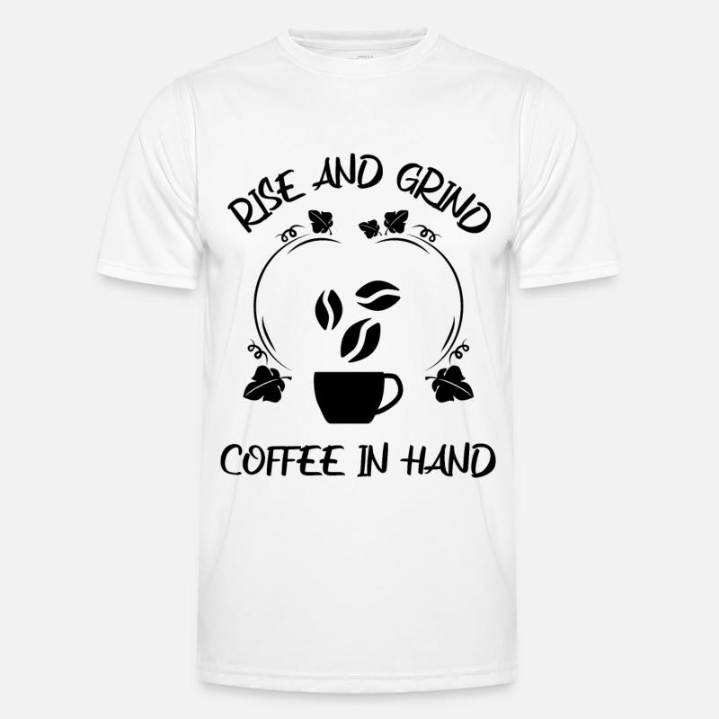 Kaffee Espresso Käffchen Männer Funktions-T-Shirt