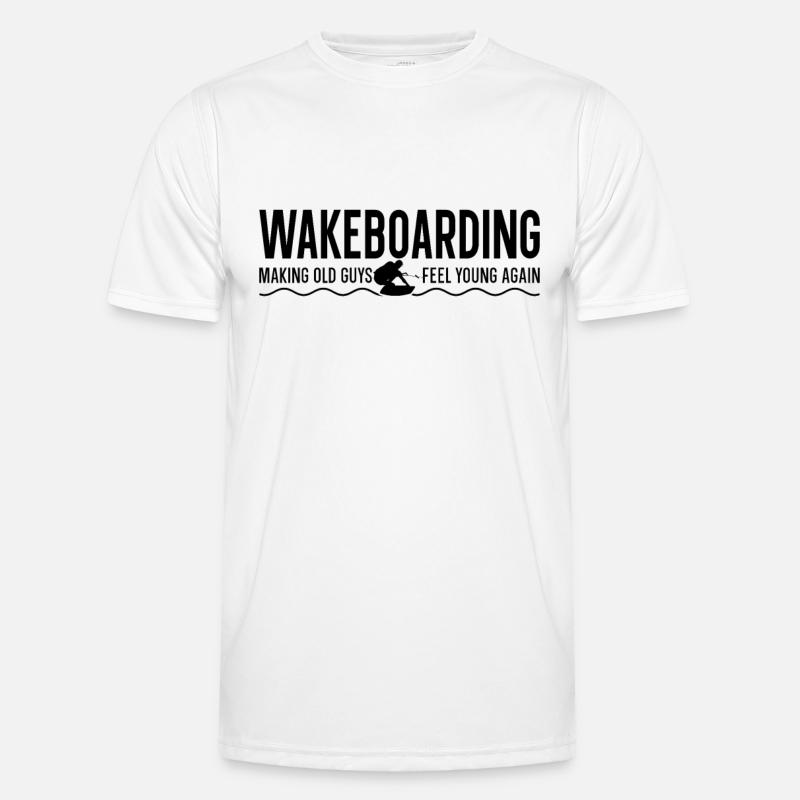 Wakeboard Wakeboarden Wakeboarder Geschenkidee - Männer Funktions-T-Shirt - Weiß