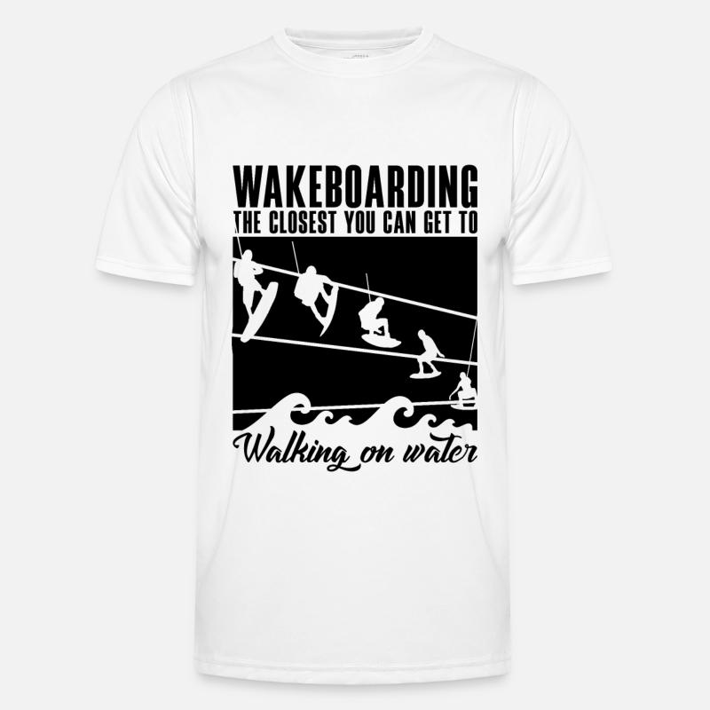 Wakeboard Wakeboarden Wakeboarder Geschenkidee - Männer Funktions-T-Shirt - Weiß