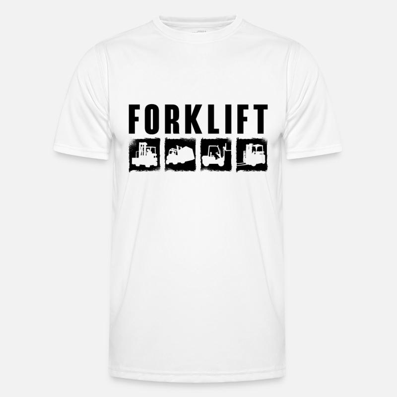 Staplerfahrer Stapler Gabelstapler Geschenkidee - Männer Funktions-T-Shirt - Weiß