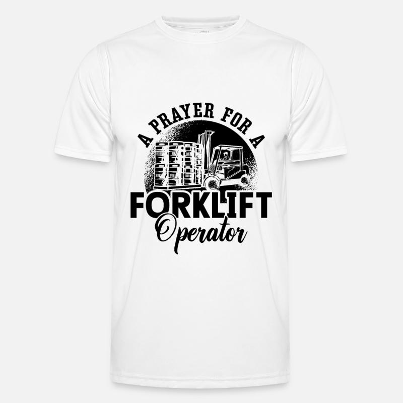 Staplerfahrer Stapler Gabelstapler Geschenkidee - Männer Funktions-T-Shirt - Weiß
