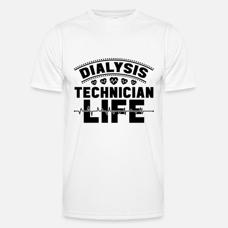 Nephrologie Dialyse Dialysetechniker Geschenkidee - Männer Funktions-T-Shirt - Weiß