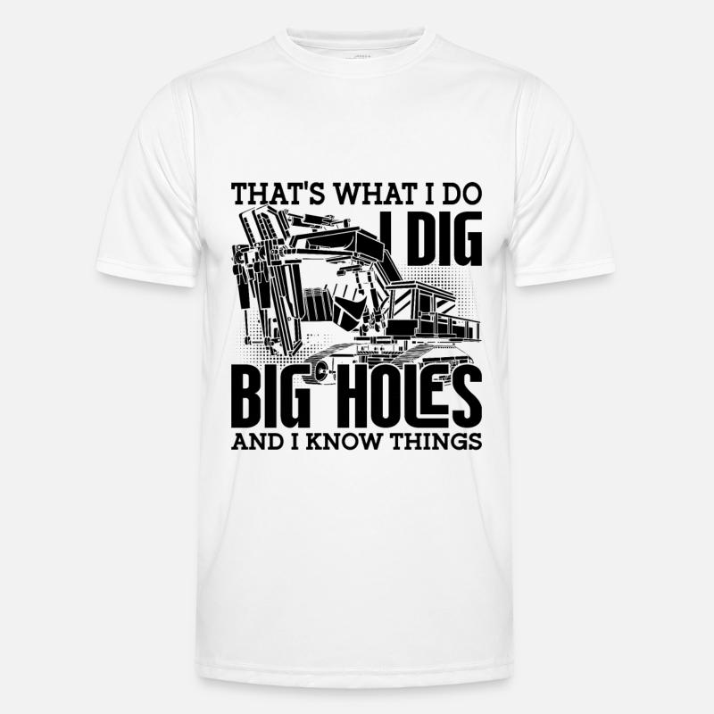 Bagger Bauarbeiter Baggerfahrer Geschenkidee - Männer Funktions-T-Shirt - Weiß