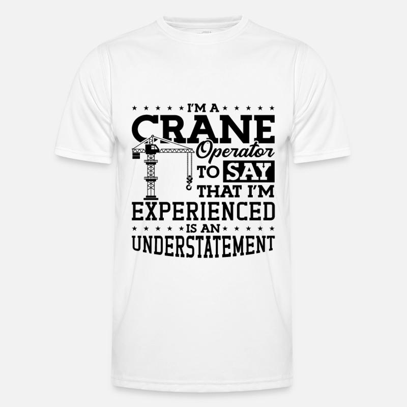 Kranführer Bauarbeiter Kranfahrer Geschenkidee - Männer Funktions-T-Shirt - Weiß