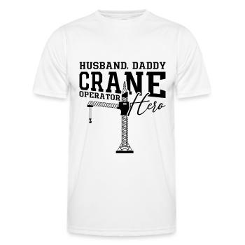 Grutier Grutier Ouvrier de la construction Idée cadeau construction - T-shirt sport Homme - blanc - Devant - AI Model Male 178 dark (178cm)