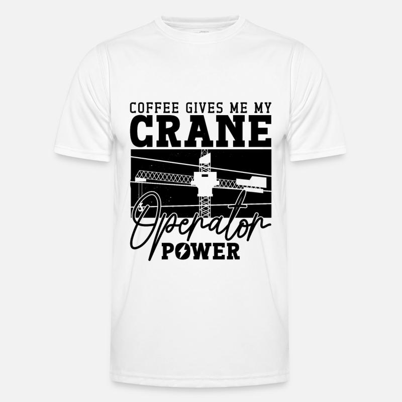 Kranführer Bau Kranfahrer Bauarbeiter Geschenkidee Männer Funktions-T-Shirt