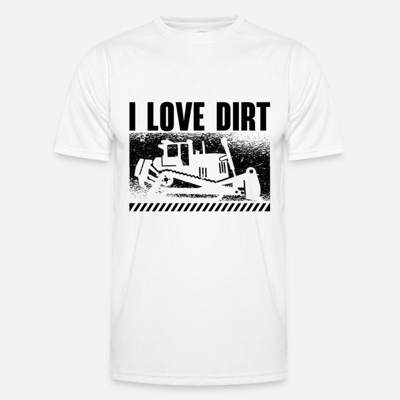 Bagger Bauarbeiter Raupe Bulldozer Geschenkidee - Männer Funktions-T-Shirt - Weiß