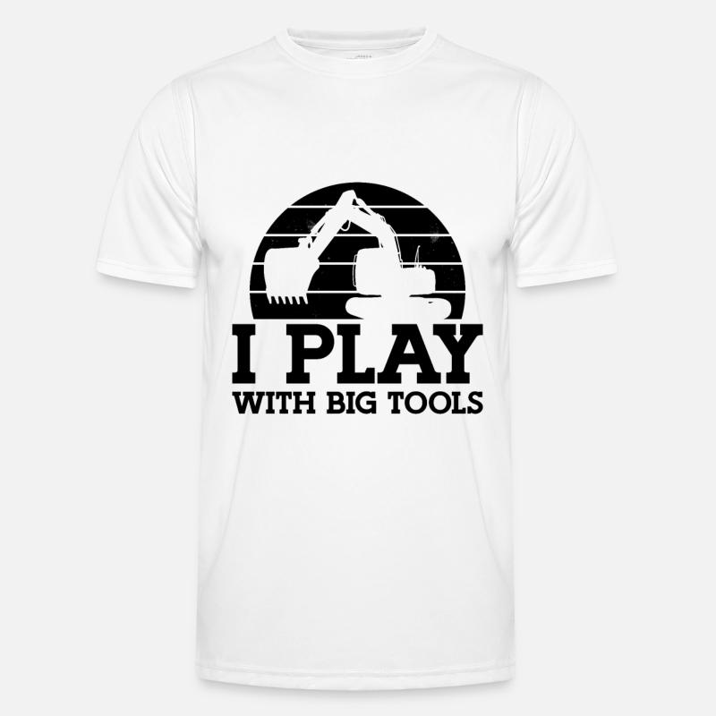 Bauarbeiter Baggern Baggerfahrer Geschenkidee - Männer Funktions-T-Shirt - Weiß
