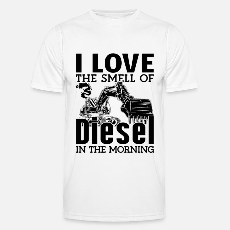 Baggern Baggerfahrer Bauarbeiter Geschenkidee - Männer Funktions-T-Shirt - Weiß