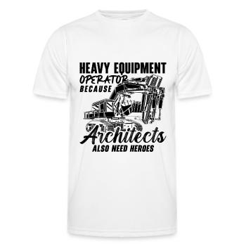 Baggern Bau Baggerfahrer Bauarbeiter Geschenkidee - Männer Funktions-T-Shirt - Weiß - Vorne - AI Model Male 178 dark (178cm)