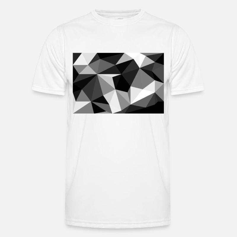 Polygon Black and White - Men's Functional T-Shirt - white