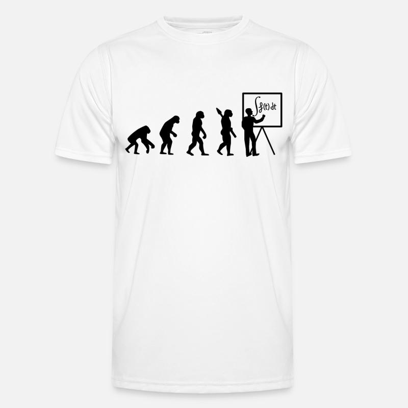 Evolution leads to math - T-shirt sport Homme - blanc