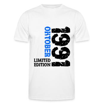 1991 Oktober Limited Edition 32. Geburtstag Deko - Männer Funktions-T-Shirt - Weiß - Vorne - AI Model Male 178 dark (178cm)