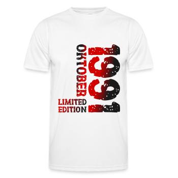 1991 Oktober Limited Edition 32. Geburtstag Deko - Männer Funktions-T-Shirt - Weiß - Vorne - AI Model Male 178 dark (178cm)