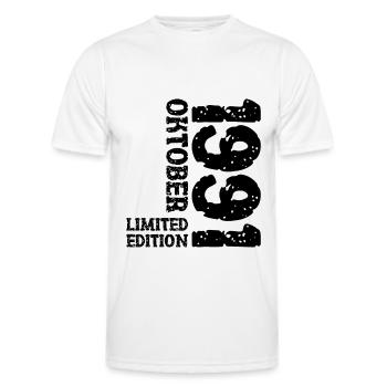 1991 Oktober Limited Edition 32. Geburtstag Deko - Männer Funktions-T-Shirt - Weiß - Vorne - AI Model Male 178 dark (178cm)