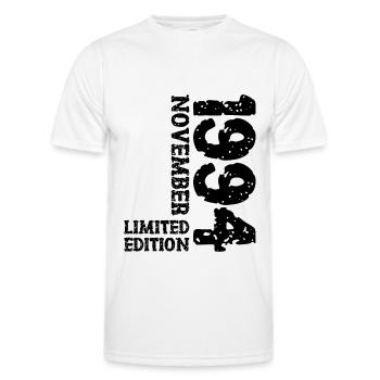 1994 November Limited Edition 29th Birthday Decoration - Men's Functional T-Shirt - white - Front - AI Model Male 178 dark (178cm)