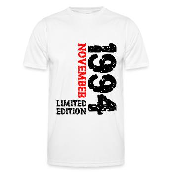 1994 November Limited Edition 29th Birthday Decoration - Men's Functional T-Shirt - white - Front - AI Model Male 178 dark (178cm)