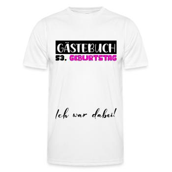 53 Birthday Gift Women's Decoration Women's Guestbook - Men's Functional T-Shirt - white - Front - AI Model Male 178 dark (178cm)