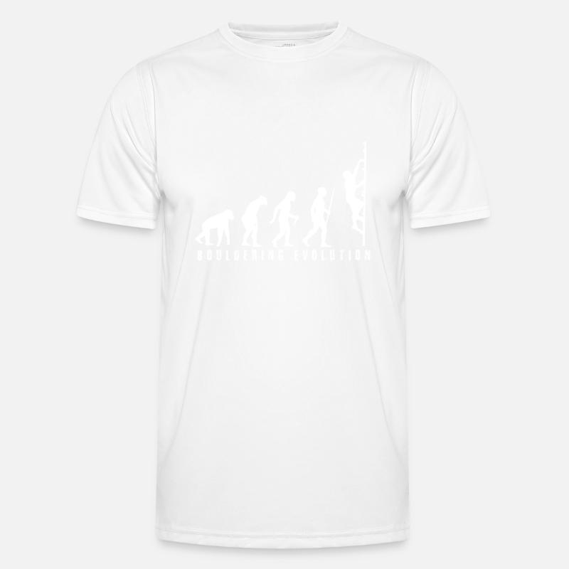 Bouldering Evolution - Men's Functional T-Shirt - white